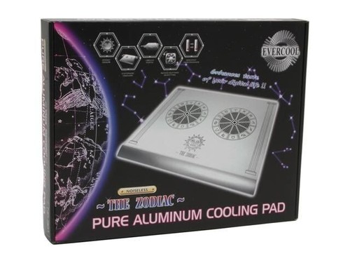 Evercool Noiseless Zodiac Pure Aluminum Dual Fan, USB 2.0 Cooling Pad NP-301 # - 第 1/4 張圖片
