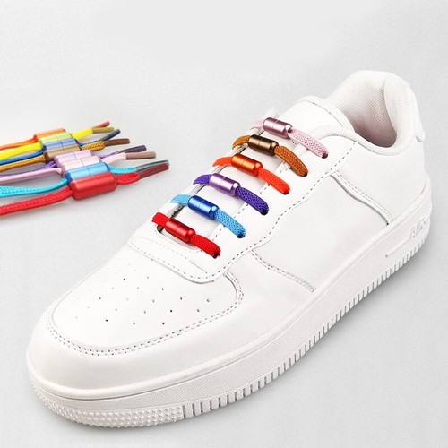 2/3Pairs Elastic Locking Shoelaces No Tie Round Kids Adult Quick Lazy Strings - Picture 7 of 26