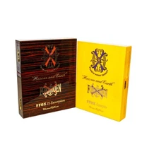 Empty wooden cigar boxes.