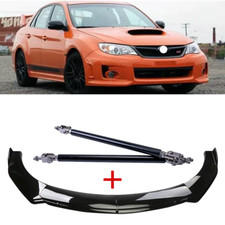 For Subaru Impreza Black Front Bumper Splitter Spoiler Strut Rods For Subaru Impreza Black Front Bumper Splitter Spoiler Strut Rods