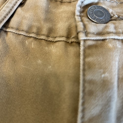 Men's Dark Khaki Jeans LEVIS 514 Silver Tab 36/29 (28 Altered) Cotton Denim - Picture 11 of 11