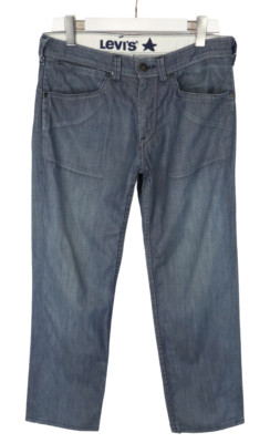 Levi's Herrenjeans W31 L29 Regular Fit Fade Effekt Reißverschluss Fly Denim Blau