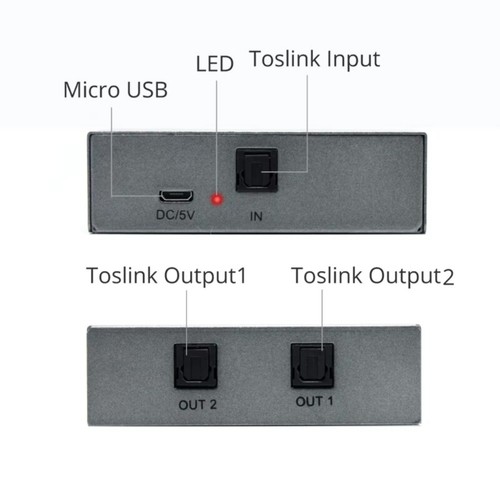 Digital Optical Splitter Toslinks Audios Switcher For Application - Picture 2 of 8
