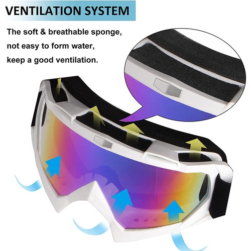 Motorcycle Protective Goggles Motocross Dirt Bike Glasses Helmet Riding Eyewear - Picture 12 of 53