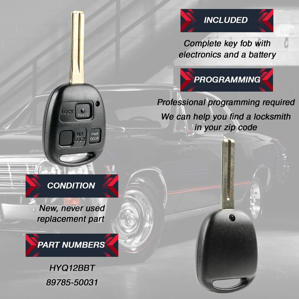 Key Fob Remote for 2004-2009 Lexus RX330 RX350 RX400H HYQ12BBT 68 Chip Foto 4 de 4