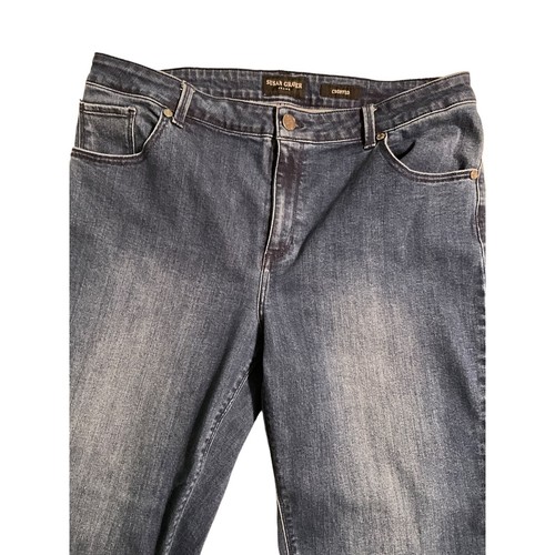 Susan Graver Cropped Jeans Size 16 - Picture 2 of 6