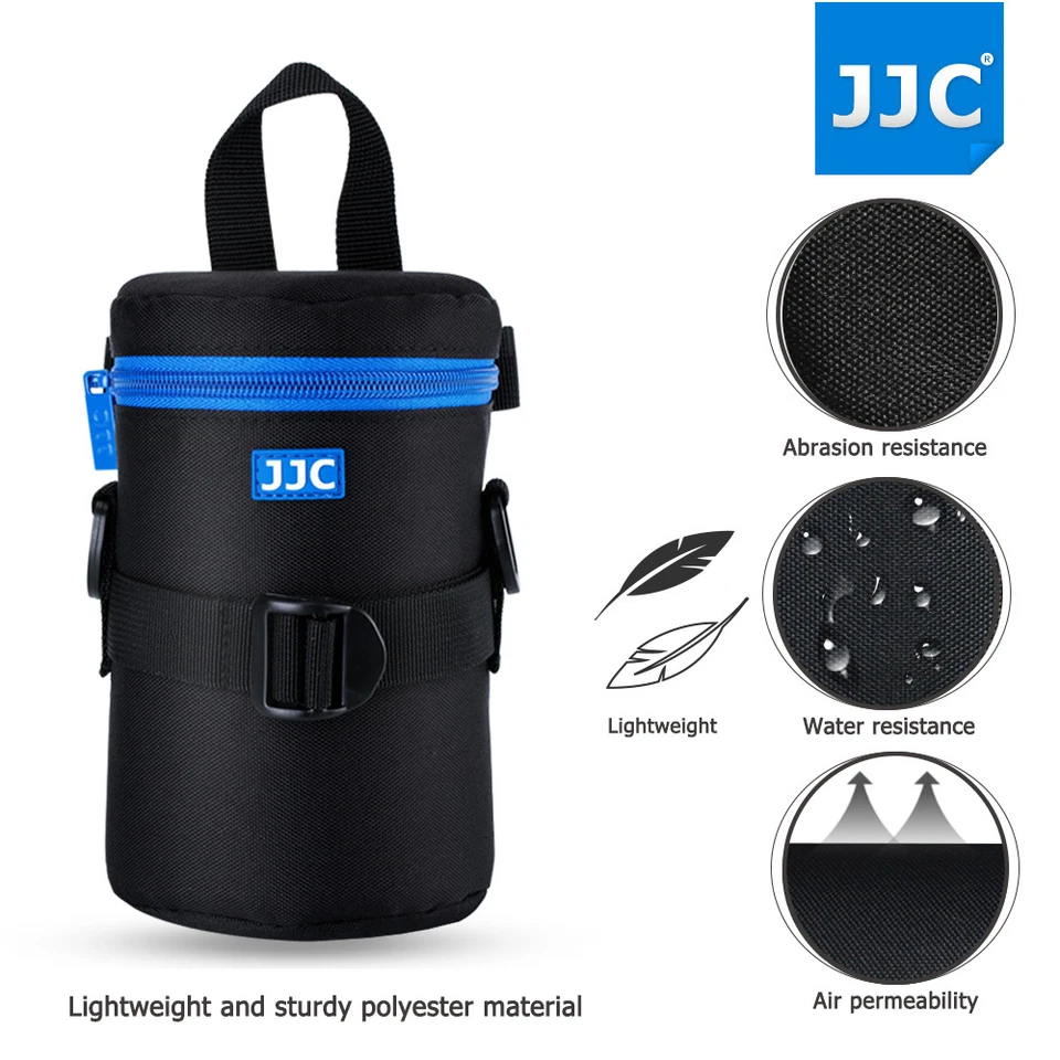 JJC 80x155mm Deluxe Lens Pouch Case Bag with Shoulder Strap for Nikon Canon Lens - Image 3 of 4
