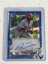 2021 Bowman Chrome Sapphire Edition Autographs Johan Rojas Auto Rookie Rc 1st