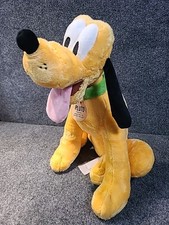Disney Store Pluto Plush If Found Return to Mickey Mouse Tag 16" Stuffed Toy