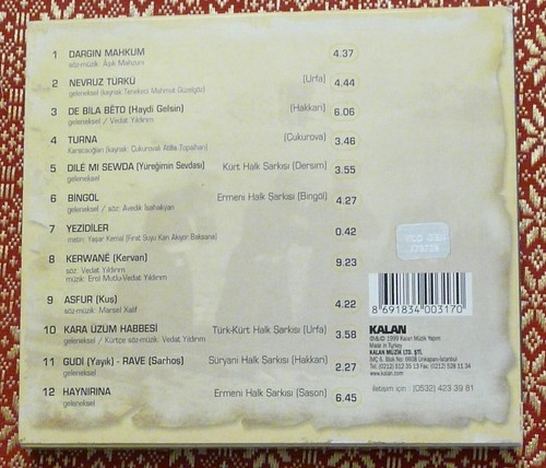 Kardes Turkuler Dogu CD Kalan Muzik 1999 World Music Contemporary Turkish - Picture 2 of 6