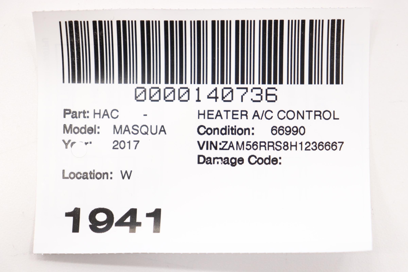 2017 - 2024 MASERATI QUATTROPORTE DASH A/C HEATER CLIMATE SWITCH OEM 06700749200