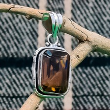 Awesome Smoky Topaz Gemstone 925 Sterling Silver Handmade Pendant BX-10
