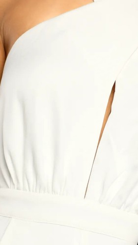 LULUS Lucky Luxury White Halter Wide Leg Jumpsuit**Gorgeous Size MEDIUM**NWOT** - Picture 9 of 12