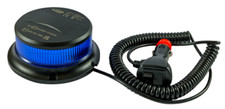 GIROFARO A LED BLU LAMPEGGIANTE MINI 12-24V BASE MAGNETICA CALAMITA 7 FUNZIONI