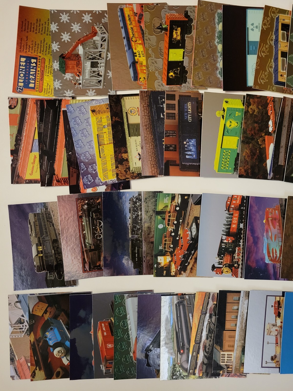 1999 LIONEL LEGENDARY TRAINS Complete FOIL CARD SET 72 HIGH Grade NM/MT DuoCards - Picture 4 of 6