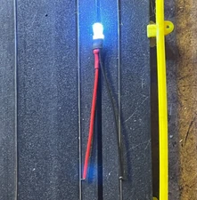 SLOT CAR LIGHT BRIGHT WHITE LED BULB SHORT LEADS TYCO LIFELIKE MARCHON TOMY AFX