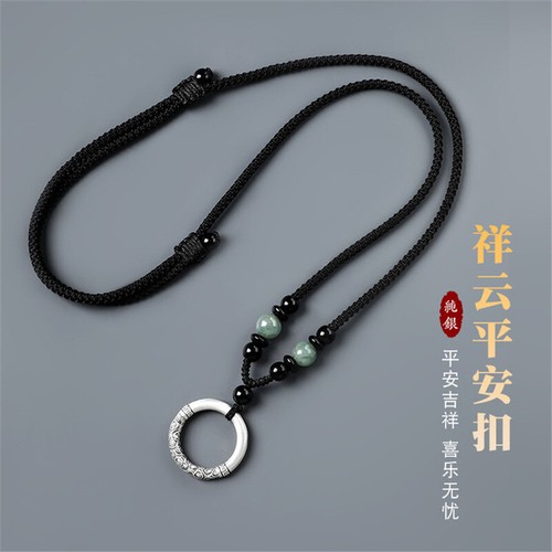 S999 Sterlingsilber Massive Sicherheitsschnalle Halskette Paar Herren Anhänger - Bild 12 von 30