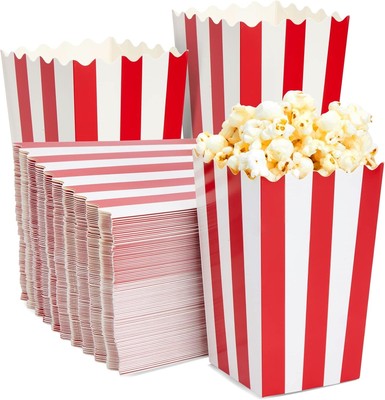 BLUE PANDA 100 Pack Mini Popcorn Boxes 3.3x5.6 Inch, 20 100 Count (Pack of 1) 