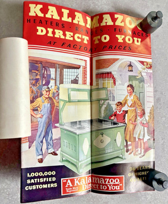 Original 1936 Vtg Mailed Ad Kalamazoo Direct To You Heaters Ranges Furnaces