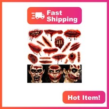Halloween Fake Scar Tattoos Wound and Zombie Makeup Stickers  a  20 Sheets, H...