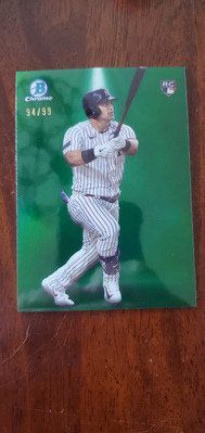 2024 Bowman Chrome Jasson Dominguez Spotlight Green Refractor #/99