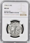 1946 S Walking Liberty Silver Half Dollar 50C NGC MS64 8398334-002