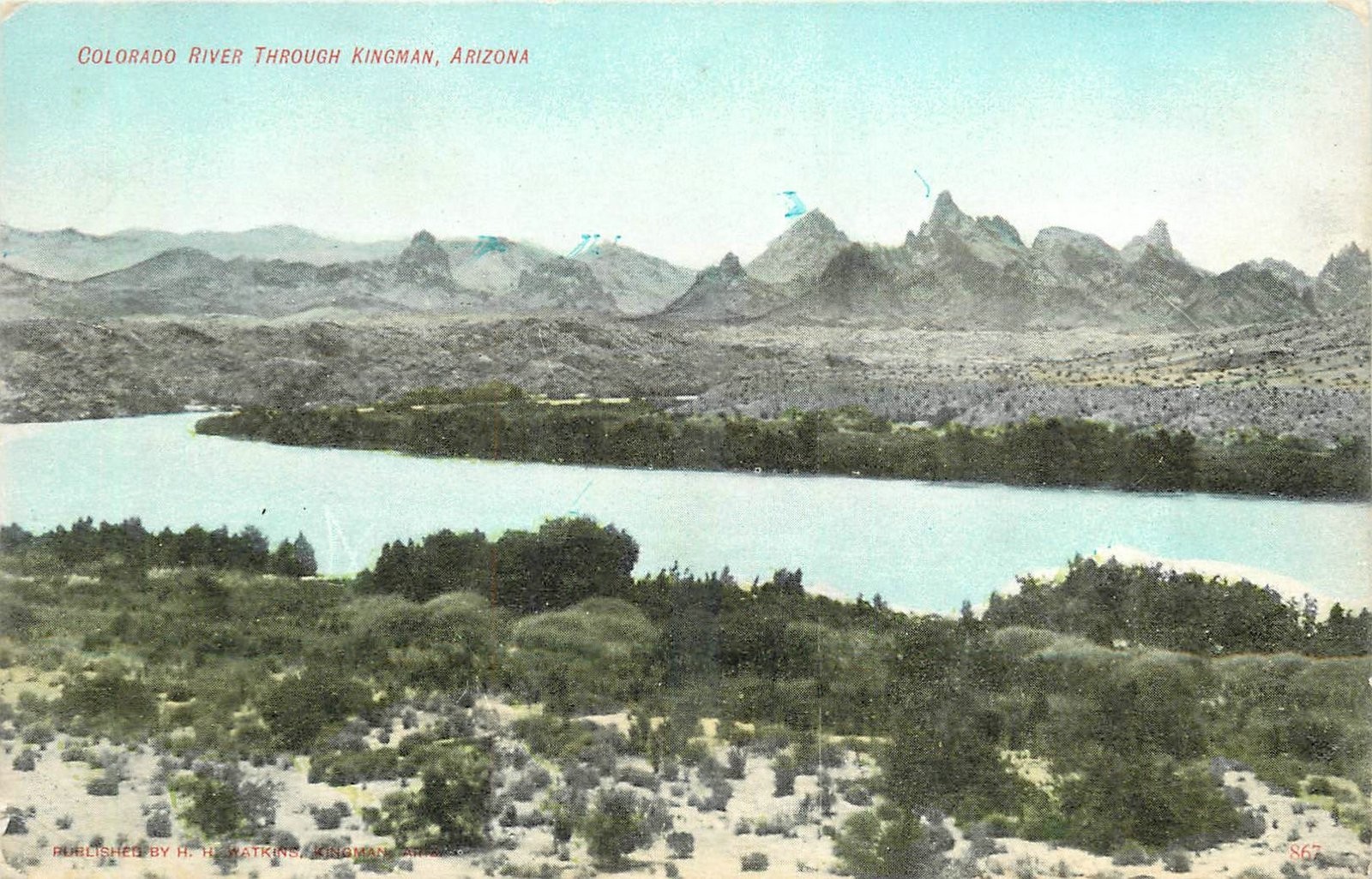 c1910 Kingman Arizona Colorado River Postcard 25-6763