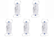 McKesson 4605 Urinary Leg Bag Anti-Reflux Valve Sterile 1000 ml Pack of 5 