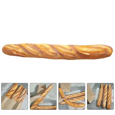 Chic PU Fake Bread Model 1pc Baguette 45X6X3cm for Kitchen Accessories