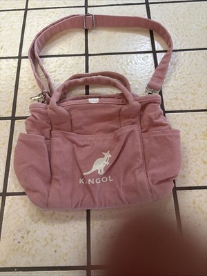 Kangol Pink Canvas Tote Bag - Versatile Shoulder Bag