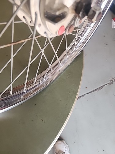 PUCH MOPED MAXI PINTO ETC 1.35" x17" CHROME FRONT AND REAR RIMS + SPROCKETS - Foto 17 di 24