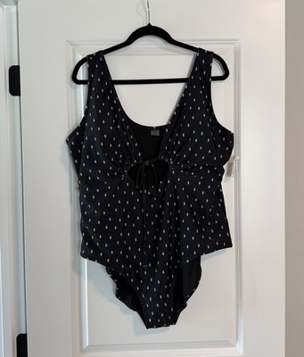 Old Navy Black Jack Swimsuit One Piece Cut Out Women s Plus 3X