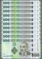 Tanzania 500 Shillings, 2010 ND, P-40, UNC X 10 PCS