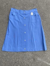 Vintage H Bar C Ranchwear California Skirt Western Rockabilly Pearl Snap Blue