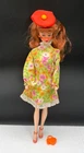 Vintage Barbie Flower Wower 1453 Floral Dress Beret Hat Added Accessories Mattel