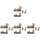  4 Sätze der kleinen Zen -Mönch -Statue Chinesische Skulpturdekoration