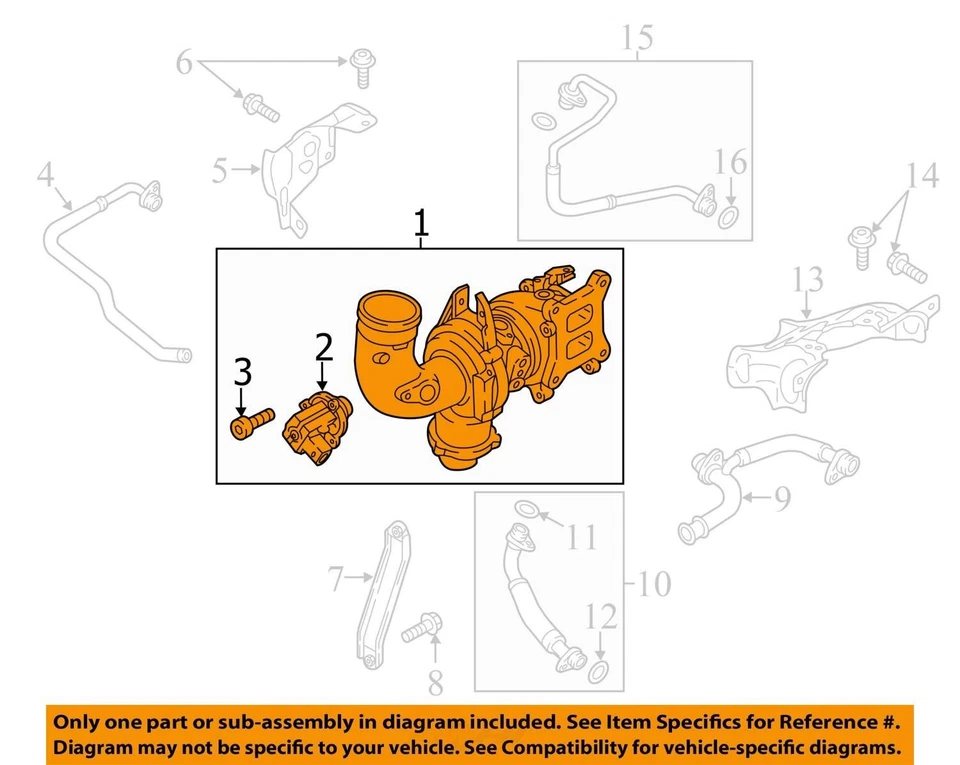 Audi A6 2016 turbocompresor OEM 148 k millas - LKQ410273652 Foto 4 de 4