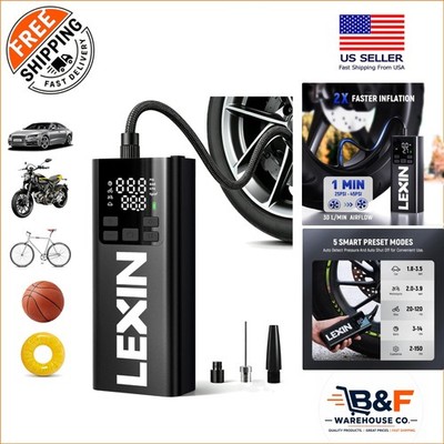P5 Tire Inflator - 150 PSI Portable Air Compressor with Digital Gauge & Auto ...