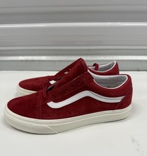 Zapatillas Vans Old Skool Cerdo Gamuza Chile Rojo Pimienta Hombres 6 Mujeres 7.5 Parte Superior Baja