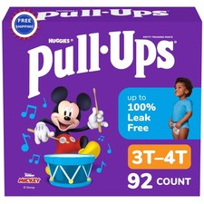 Potty Ups Boys Training Pants Size 3T-4T 92 Count Pull 32-40 Underwear