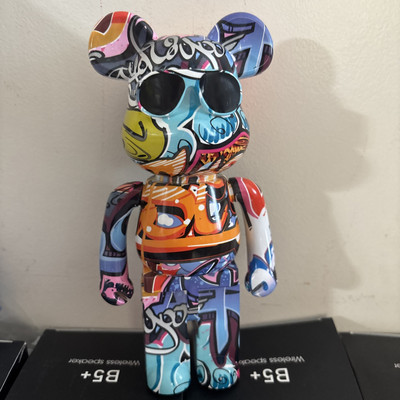 Brand New B5 + Wireless Graffiti Bear Speaker Wild Colorful Print See Photo 9''Ta