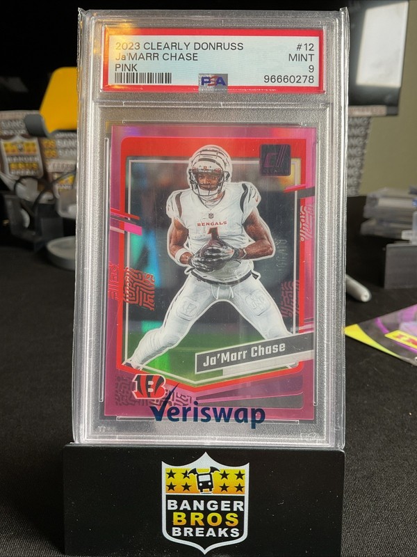 2023 Ja’marr Chase Clearly /10 Pink PSA 9