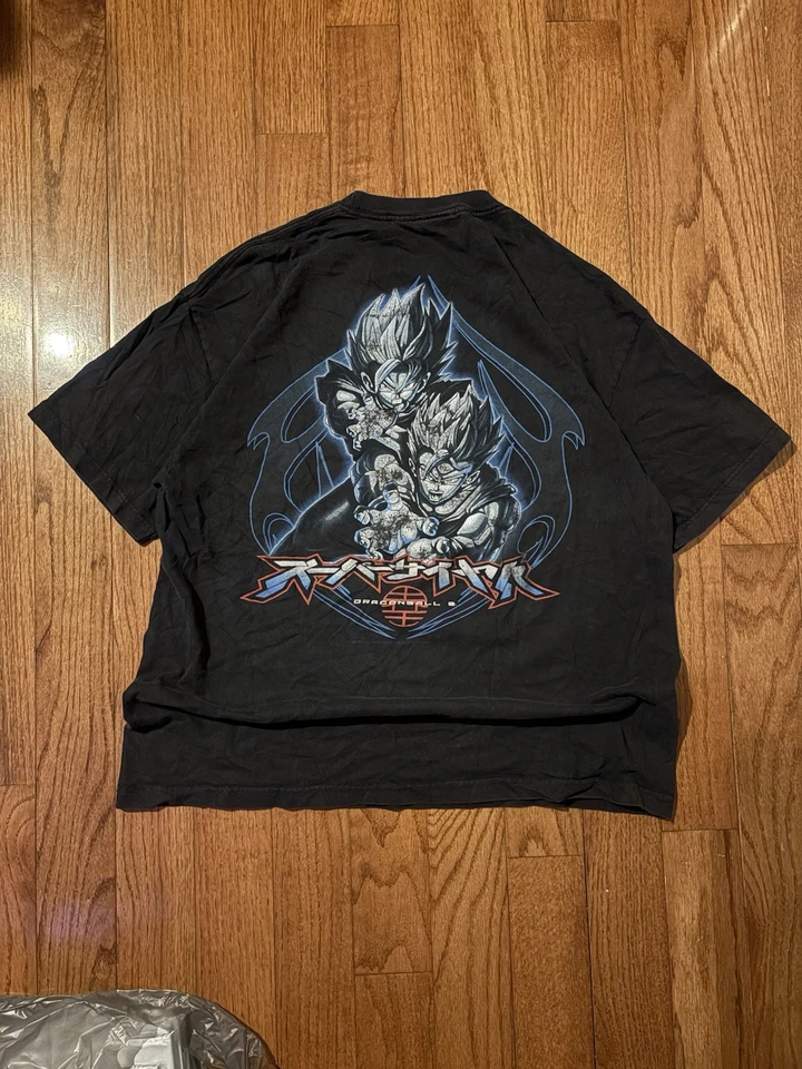 Camiseta Dragon Ball Z Super Saiyan Goku & Vegeta 2002 XL Vintage DBZ Anime Tee Foto 3 de 4