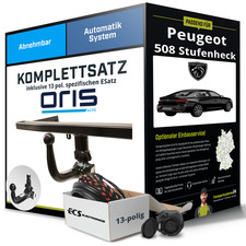 Für PEUGEOT 508 Stufenheck I Anhängerkupplung abnehmbar +eSatz 13pol 14- NEU
