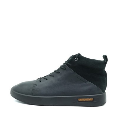 ECCO Herren Street Lite High Sneaker Schwarz Leder, Wildleder Hoch EU 41