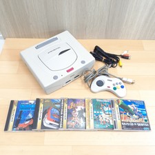 Sega Saturn Console Japan White Bundle with 5 Games DAYTONA USA Virtua Fighter