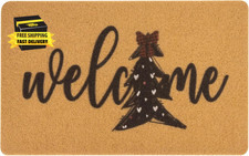 Cute Winter-Christmas Welcome-Doormats for Seanonal Outdoor-Entrance Decor Non-S