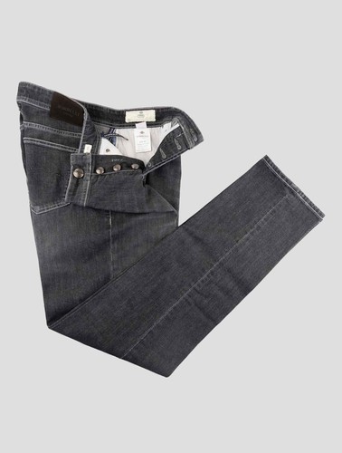 NUEVO LUIGI BORRELLI GRIS OSCURO ALGODÓN EA JEANS US 35 - EU 51 LBJZ28 - Imagen 2 de 3