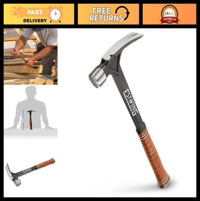 19 oz Rip Claw Framing Hammer - Milled Face, Leather Grip, Ultra Series Tool