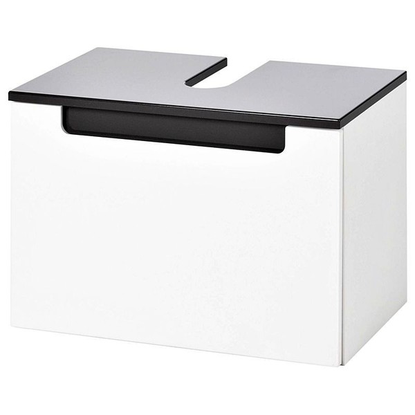BadezimmermöBel 60Cm Waschbeckenschrank Hochglanz Weiß BadmöBel GäSte WC Bad-image